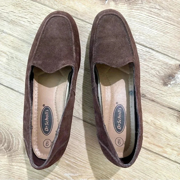 Dr. Scholl’s Diana Women’s Leather Suede Brown Slip-On Mule Loafers Size 9 GUC - Picture 2 of 9